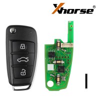 XHORSE VVDI2 Audi A6L Q7 Type Universal Remote Key 3 Buttons 5pcs / lot