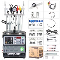 SUMMARY POWERJET GDI S4 Injector Cleaner & Tester Machine Kit Support for 110V/220V Petrol Vehicles Motorcycle 4-Cylinder