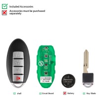 AUTEL IKEYNS004AL 4 Buttons Key for Nissan 10pcs/lot