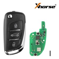 Xhorse XEDS01EN Super Remote DS Type 3 Buttons with Super Chip Transponder Works for All ID 5pcs
