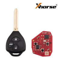 XHORSE XKTO23EN for Toyota Models Left 3 Buttons Triangle Second Generation Wired Remote 5PCS