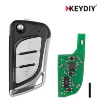 KEYDIY KD NB30-3 Universal Flip Remote Key 3 Buttons (Metal Buttons) Type 5pcs