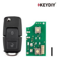 KEYDIY KD B01-2 Universal Flip Remote Key 2 Buttons for Volkswagen Type 5pcs