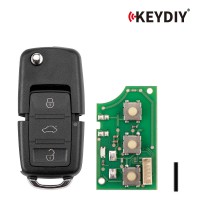 KEYDIY KD B01-3 Universal Flip Remote Key 3 Buttons for Volkswagen Type 5pcs
