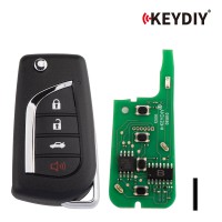 KEYDIY KD B13-4 Universal Flip Remote Key 3+1 Buttons for Toyota Type 5pcs