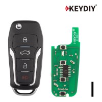 KEYDIY KD B12-4 Flip Universal Remote Key Type 3+1 Buttons for Ford Type 5PCS