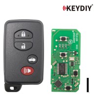 KEYDIY KD TDB03-4(Black) for Toyota Universal Smart Remote Key 3+1 Buttons With Black Key Shell 5PCS