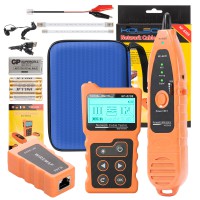 KOLSOL NF-8209 LCD Display Measure Length Lan Cable POE Wire Checker Cat5 Cat6 Lan Test Network Tool Scan Cable Wiremap Tester