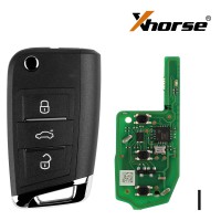 XHORSE XEDM01EN MQB Style Super Remote 3 Buttons 5pcs