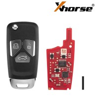 XHORSE XNAU21EN AUD.I Style 3 Buttons Second Generation Universal Remote Key 5pcs/lot