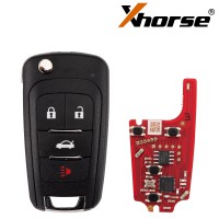 XHORSE XKBU21EN for Buick Models Foldable 4 Buttons Second Generation Wired Remote