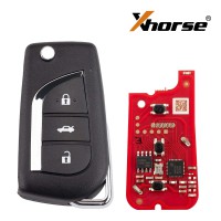 XHORSE XKTO20EN for Toyota 2nd Generation Wired Key 3 Buttons Universal Remote Key 5pcs