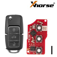 XHORSE XKB526EN B5 (Folding 3 buttons - Black) Second Generation Universal Remote Key 5PCS