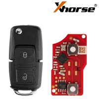 XHORSE	XKB528EN B5 Style Two Buttons Folding Key Second Generation Universal Remote 5PCS