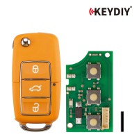 KEYDIY KD B01-3 Luxury (Yellow) Universal Flip Remote Key 3 Buttons 5PCS