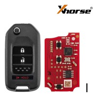 XHORSE XKHO22EN for Honda Model (Foldable 2+1 Buttons) Second Generation Universal Remote Key 5PCS