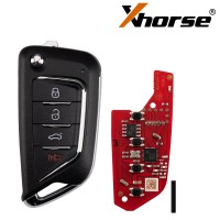 XHORSE XKCD06EN KAI.DLK Folding Key 4 Buttons Second Generation Universal Wired Remote Key  5PCS
