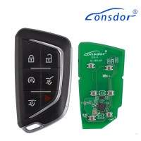 LONSDOR CD30-13 Remote Key 6 Buttons Supports ID46 ID49 ID4A 315MHz 433.92MHz for Cadillac