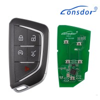 LONSDOR CD30-12 Remote Key 5 Buttons Supports ID46 ID49 ID4A 315MHz 433.92MHz for Cadillac