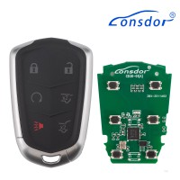 LONSDOR CD30-03 Remote Key 6 Buttons Supports ID46 ID49 ID4A 315MHz 433.92MHz for Cadillac