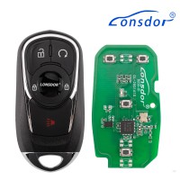 LONSDOR BU30-02 Remote Key 4 Buttons Supports ID46 ID49 ID4A 315MHz 433.92MHz for Buick