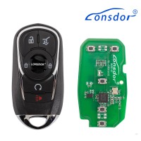 LONSDOR BU30-03 Remote Key 5 Buttons Supports ID46 ID49 ID4A 315MHz 433.92MHz for Buick