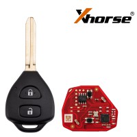 XHORSE XKTO25EN for Toyota Models 2 Buttons Triangle Second Generation Wired Remote 5PCS