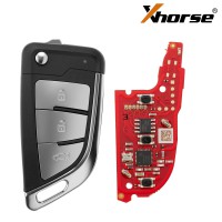 XHORSE XKKF26EN Knife II Style Flip Key 3 Buttons Second Generation Universal Wired Remote Key 5PCS