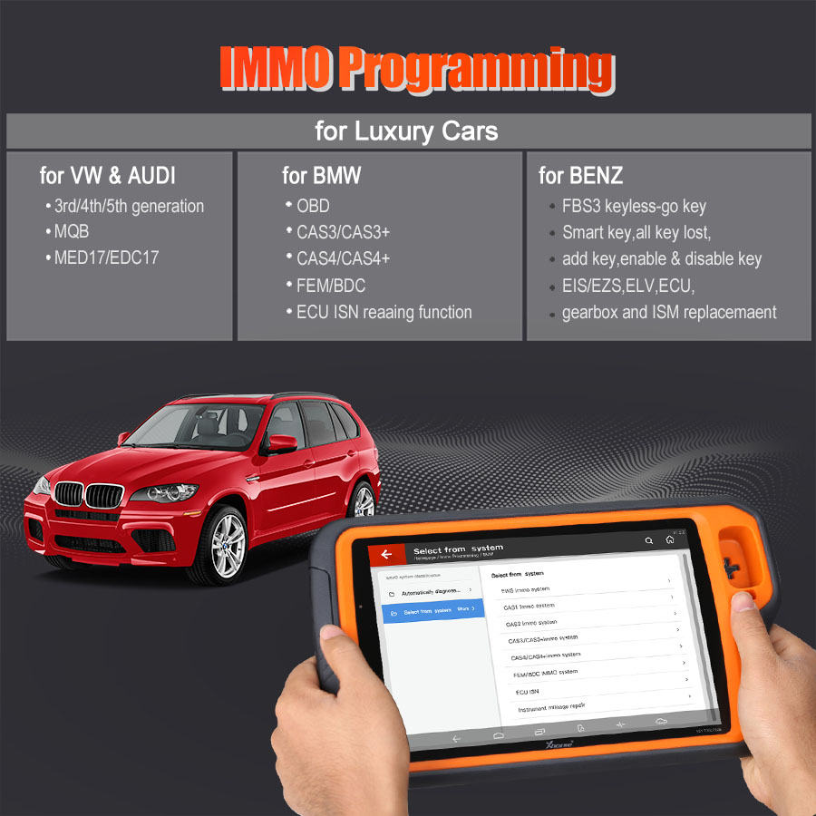 Key Tool Plus Support IMMO Programming for Luxury Cars