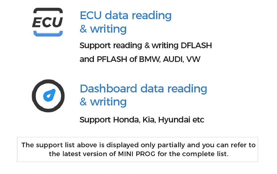 xhorse mini prog ecu data reading and writing