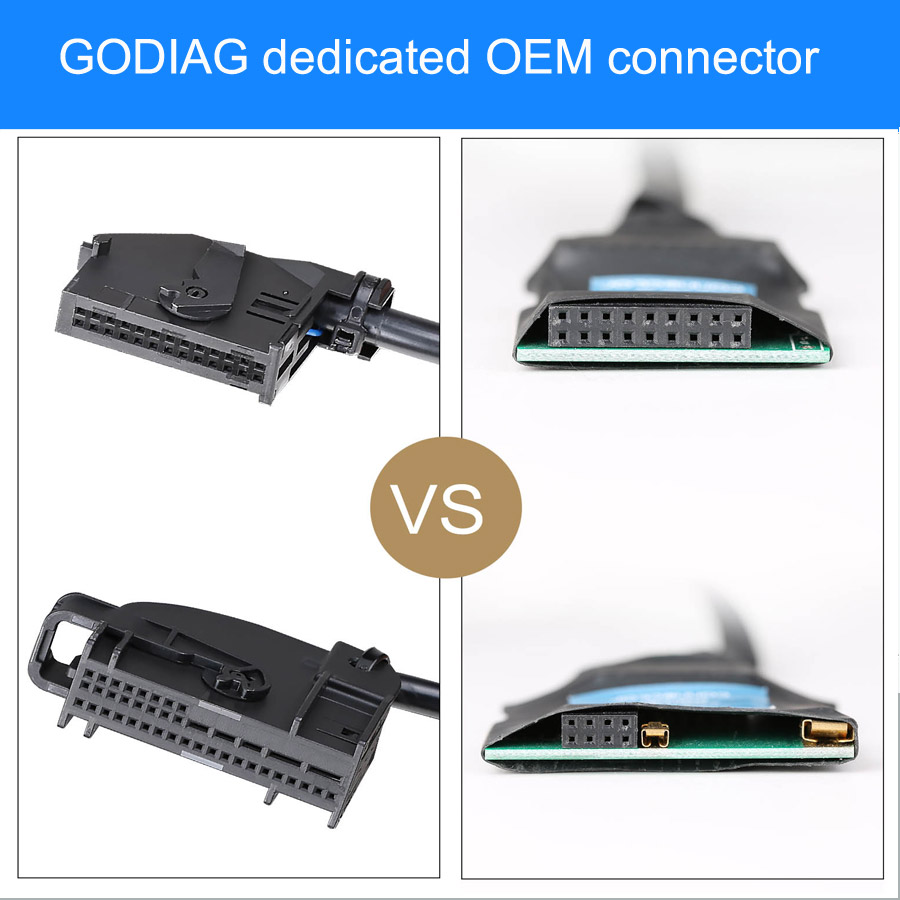 Godiag BMW CAS4 & CAS4+ Programming Test Platform vs. OEM Connector
