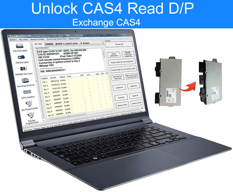 how to Unlock CAS4 Read D/P Exchange CAS4?
