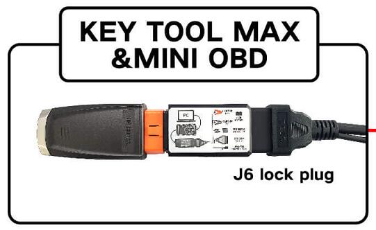 Connect 8A Adapter with Key Tool Max+ Mini OBD
