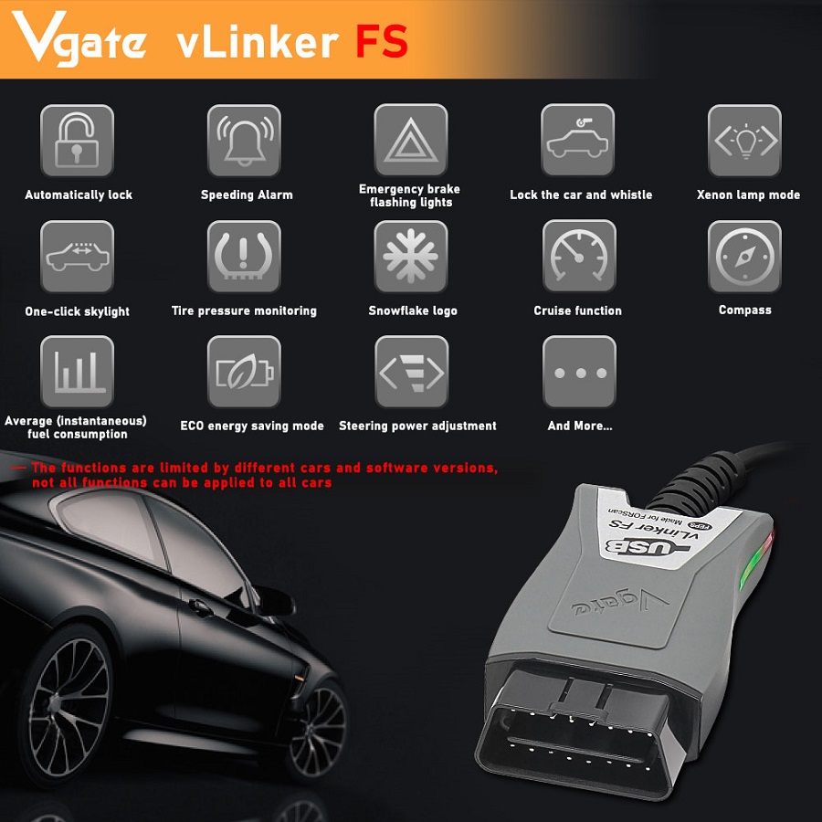 Vgate vLinker FS ELM327 Functions