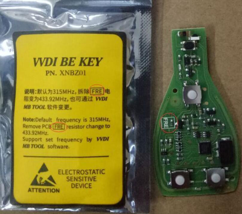 VVDI BE Key Pro Improved Version with Smart Key Shell 3 Button 