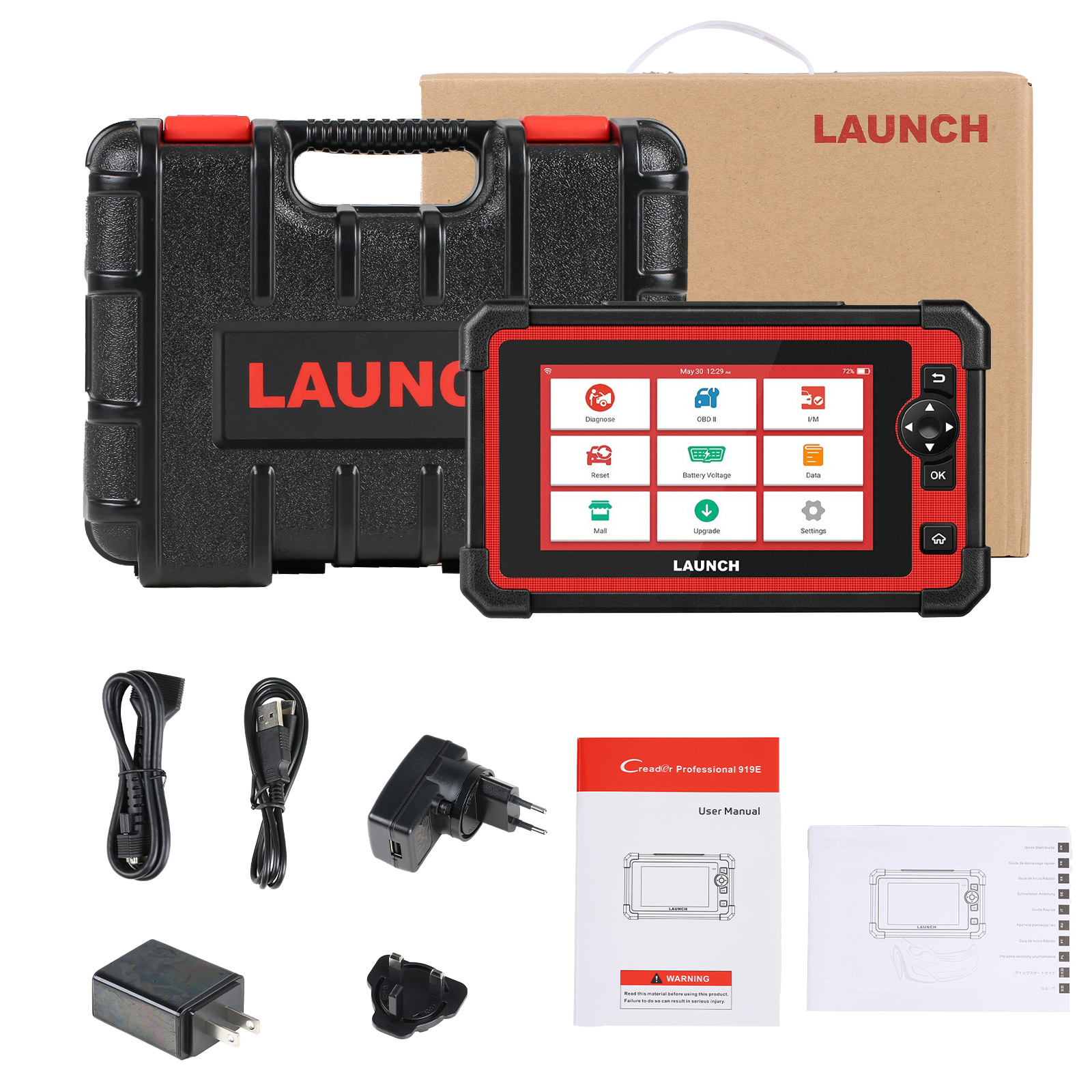 2 Years Free Update LAUNCH X431 CRP919E Full System Car Diagnostic Tools with 31+ Reset Service Auto OBD OBD2 Code Reader Scanner 2 Year Free Update EU & UK Version