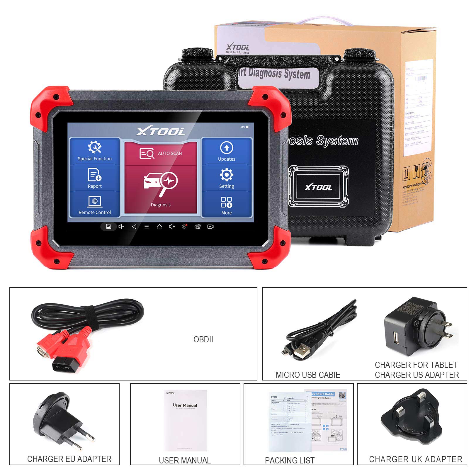  NO Tax XTOOL D7 Automotive Diagnostic Tool Bi-Directional Scan Tool with OE-Level Full Diagnosis 