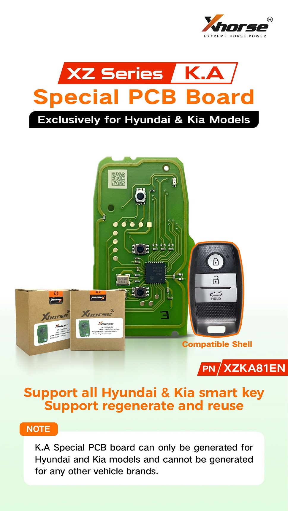 XHORSE XZKA81EN, Special PCB Board Exclusively for Hyundai & Kia Models 5pcs/lot