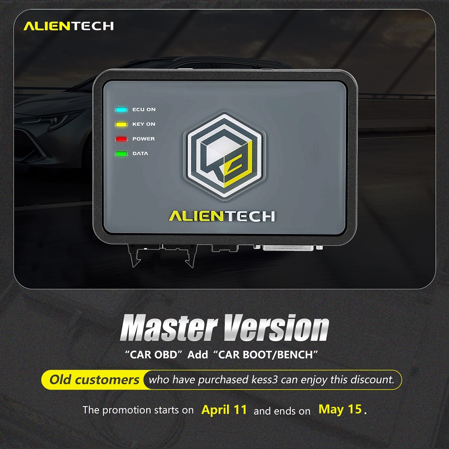 ALIENTECH KESS3 V3 Master Version with  "CAR OBD” Activation Add  "CAR BOOT/BENCH” Activation