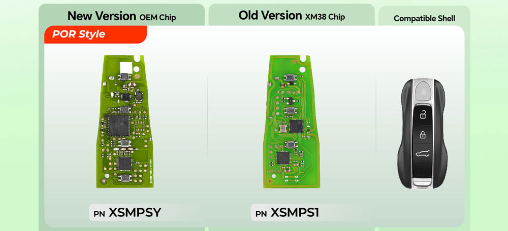 New vs Old Xhorse Porsche Style MLB Key PCB