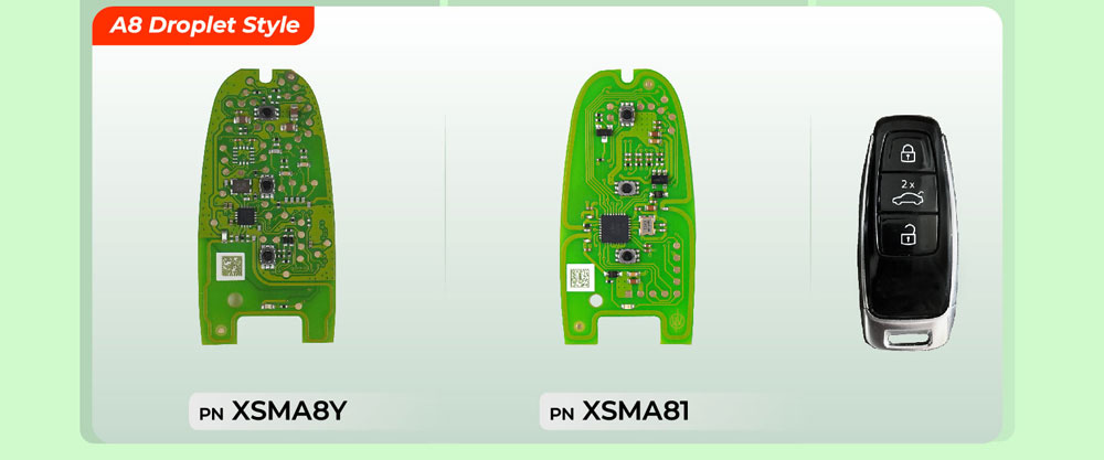 New vs Old Xhorse Audi A8 style MLB Key PCB