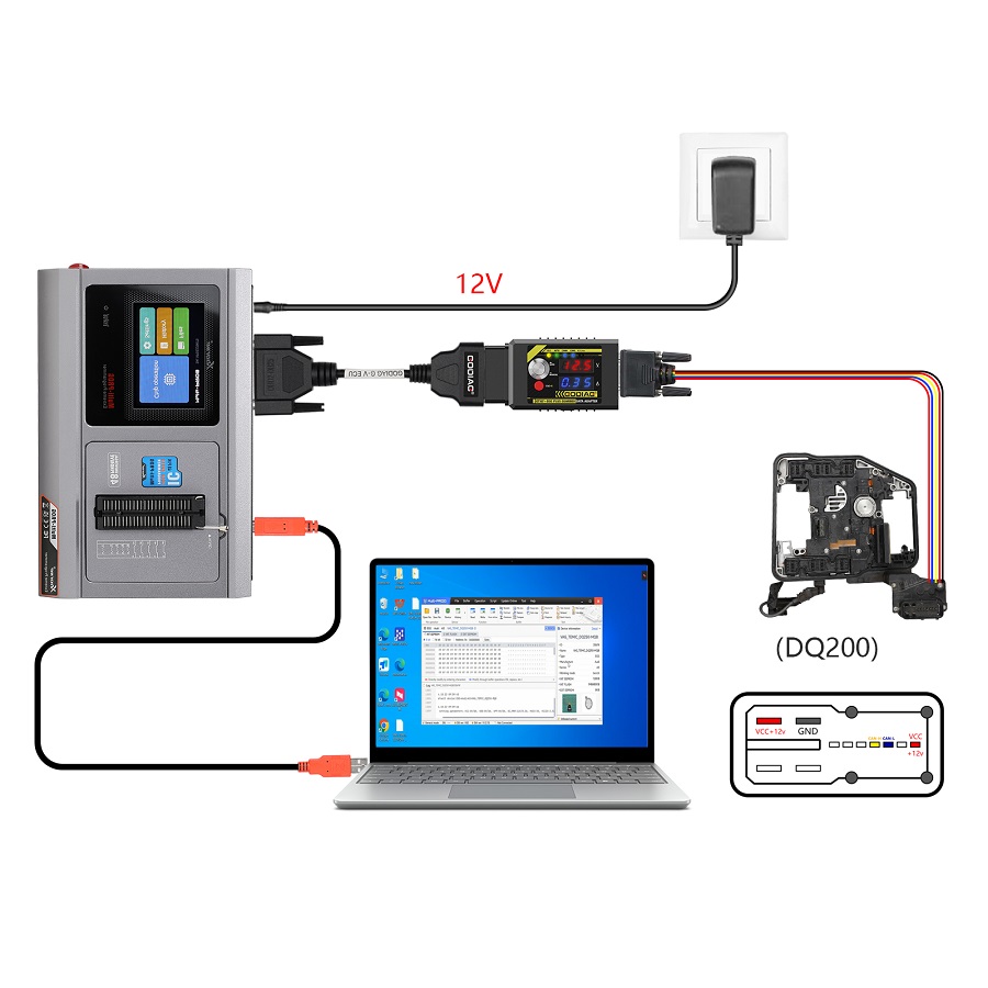  read DQ200 with Xhorse MULTI PROG & GT107+